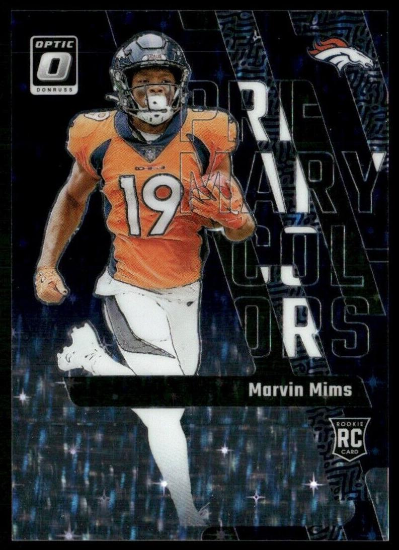2023 Donruss Optic Football Purple Stars Marvin Mims #15 PSA 9