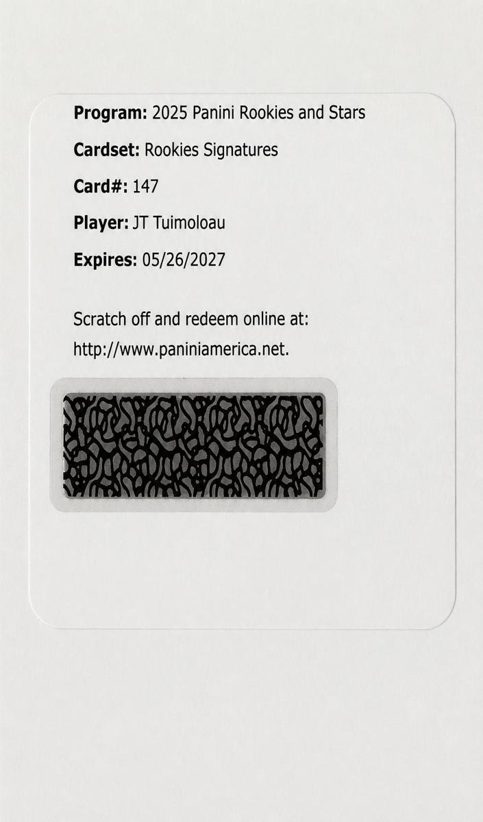 2025 Panini Rookies & Stars Football JT Tuimoloau #147