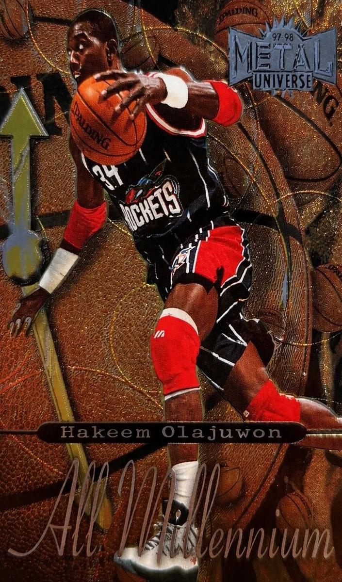 1997 Metal Universe Championship Basketball Hakeem Olajuwon #15 PSA 9