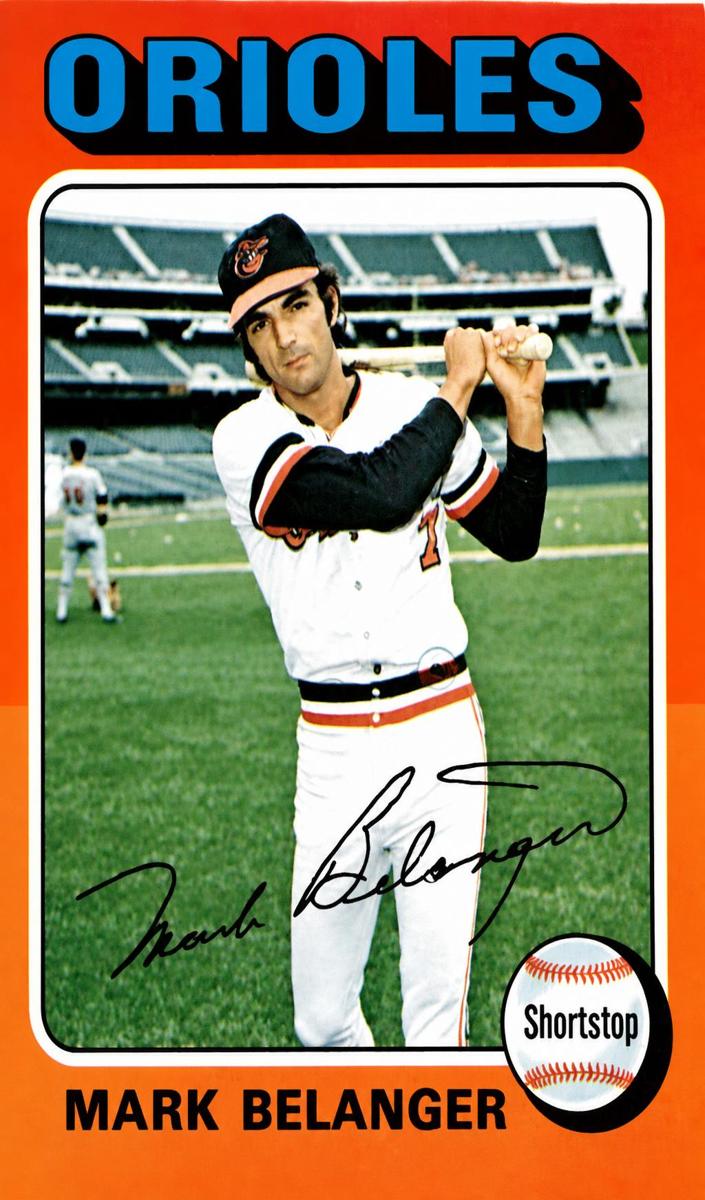 1975 O-Pee-Chee Baseball Mark Belanger #74 SGC 9
