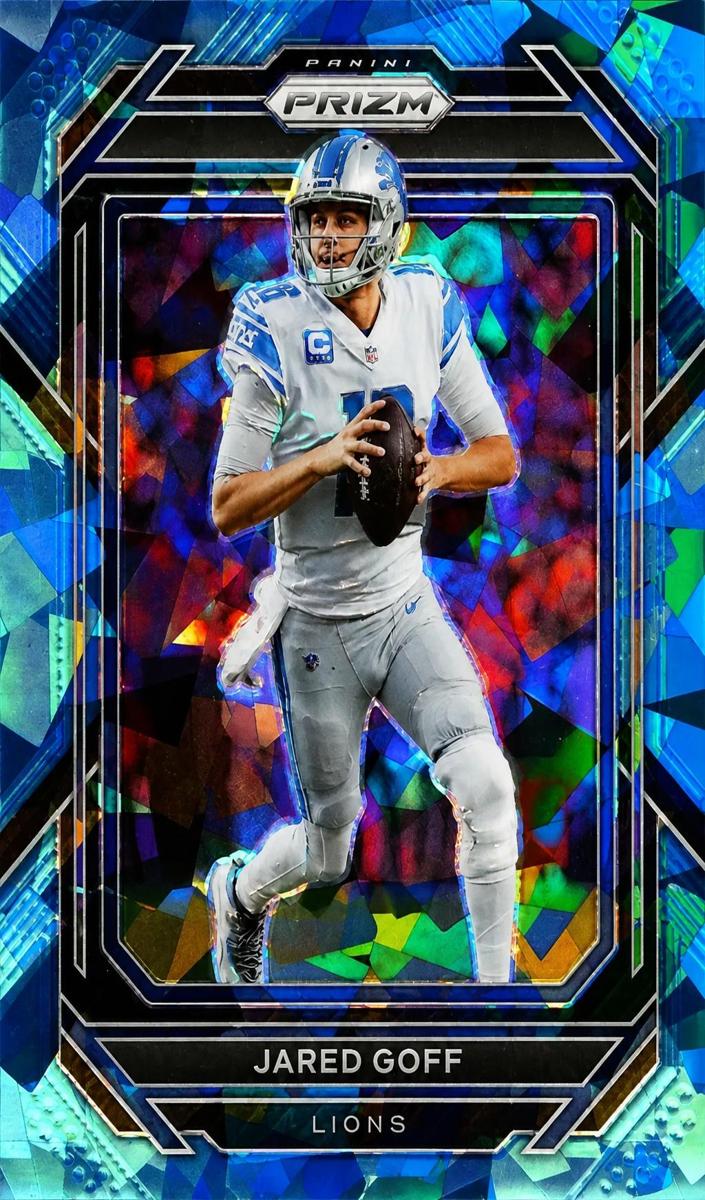 2022 Panini Prizm Football Blue Ice Jared Goff #95