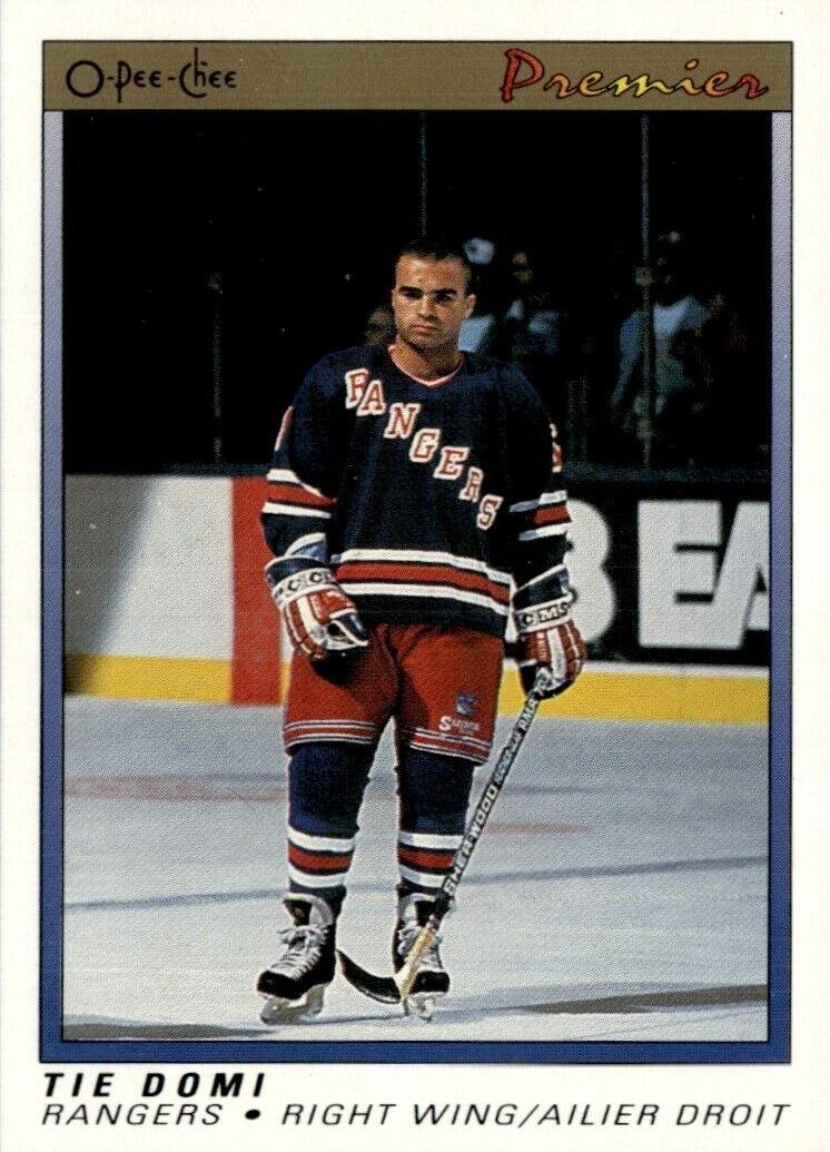 1990 O-Pee-Chee Premier Hockey Tie Domi #25