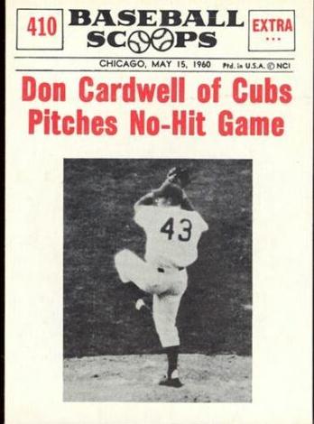 1961 NU-Card Scoops Baseball Don Cardwell #410