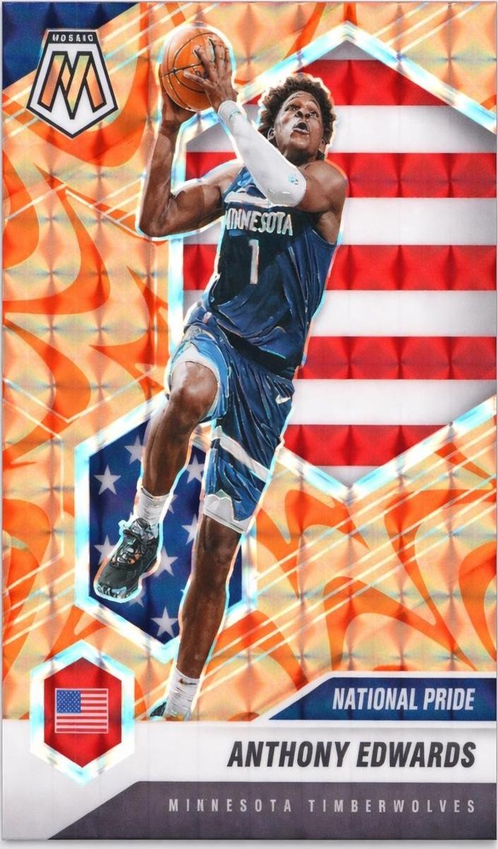 2020 Panini Mosaic Basketball Reactive Orange Anthony Edwards #252