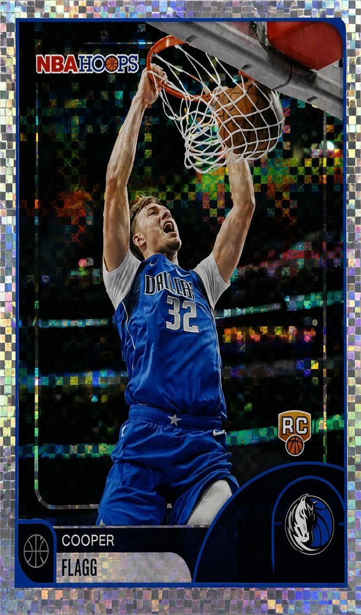 2025 Topps NBA Hoops Basketball Pixel Burst Cooper Flagg #35 RAW Ungraded