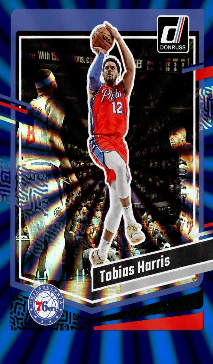 2023 Panini Donruss Basketball Holo Blue Laser Tobias Harris #4