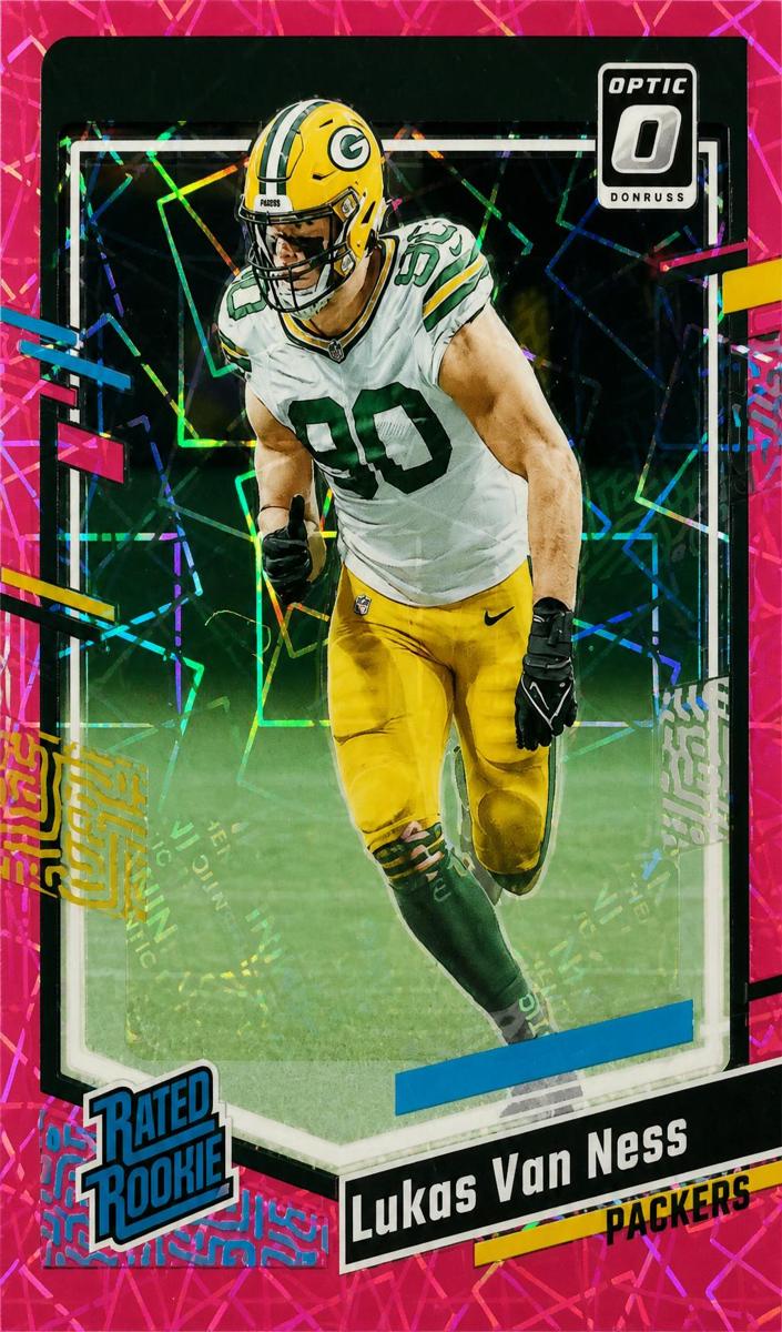 2023 Donruss Optic Football Pink Velocity Lukas Van Ness #240