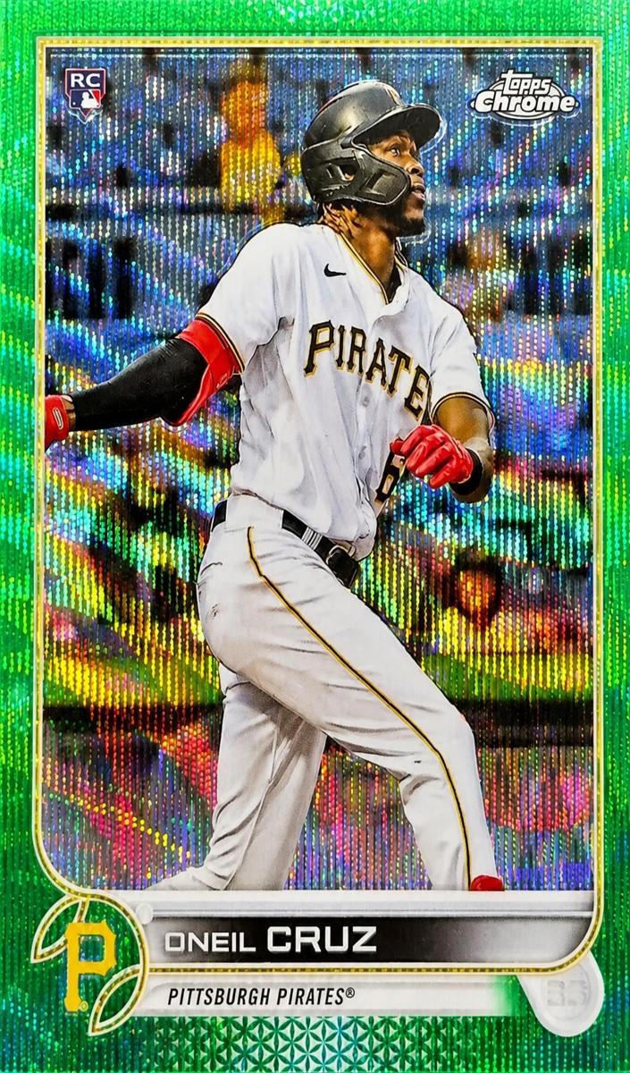2022 Topps Chrome Baseball Green Wave Oneil Cruz #128