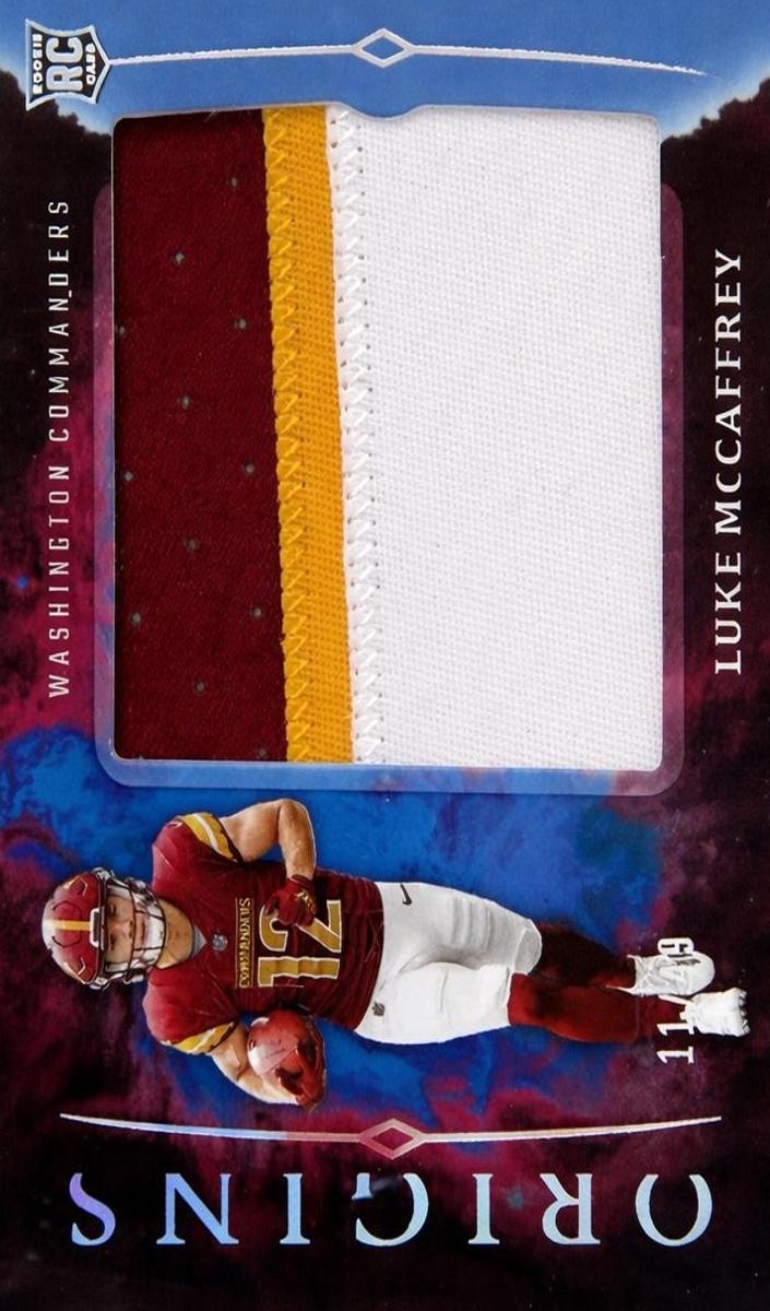 2024 Panini Origins Football Blue Luke McCaffrey #RJJ-LMY