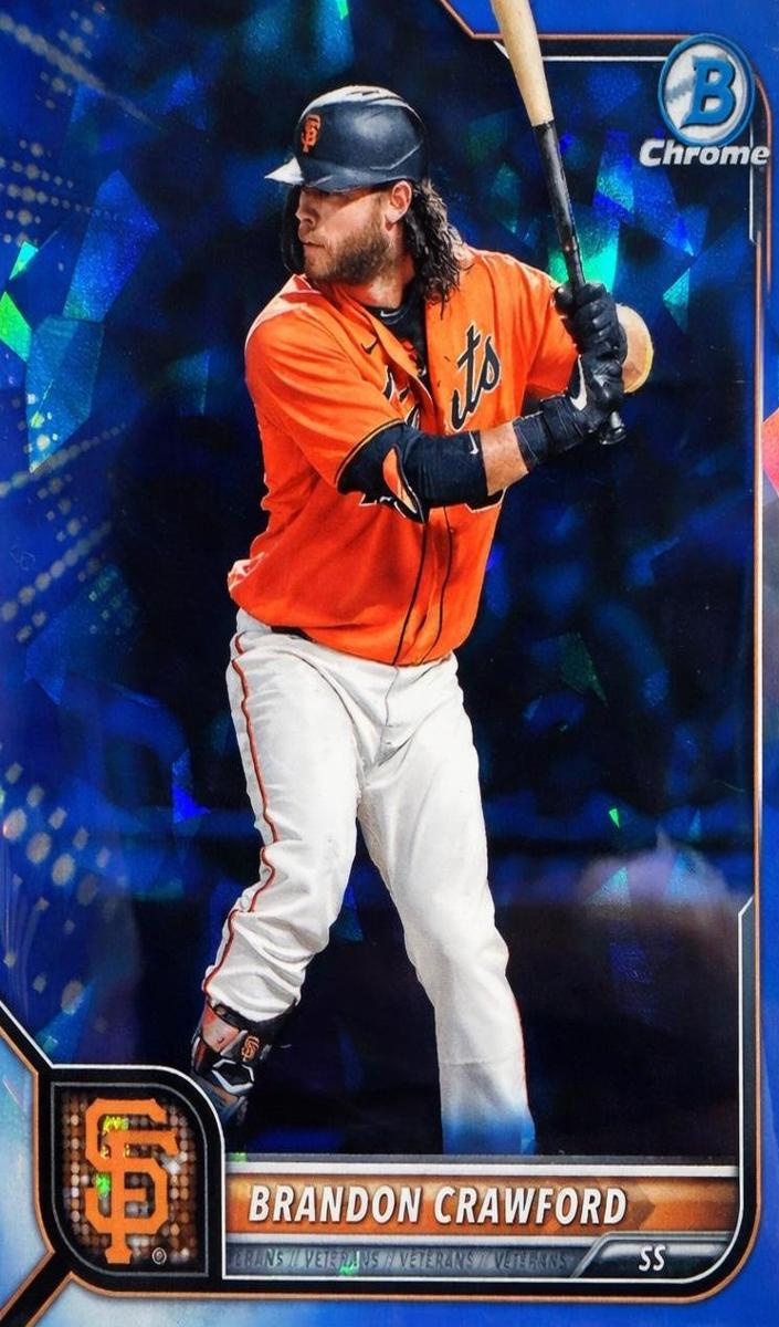 2022 Bowman Chrome Sapphire Baseball Brandon Crawford #75