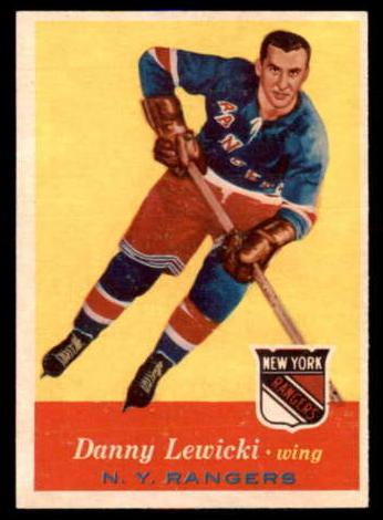 1957 Topps Hockey Danny Lewicki #61 PSA 8