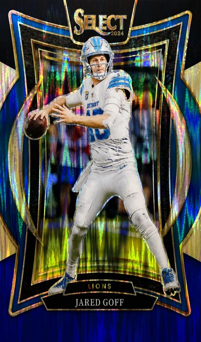 2024 Panini Select Football Black and Blue Shock Jared Goff #36