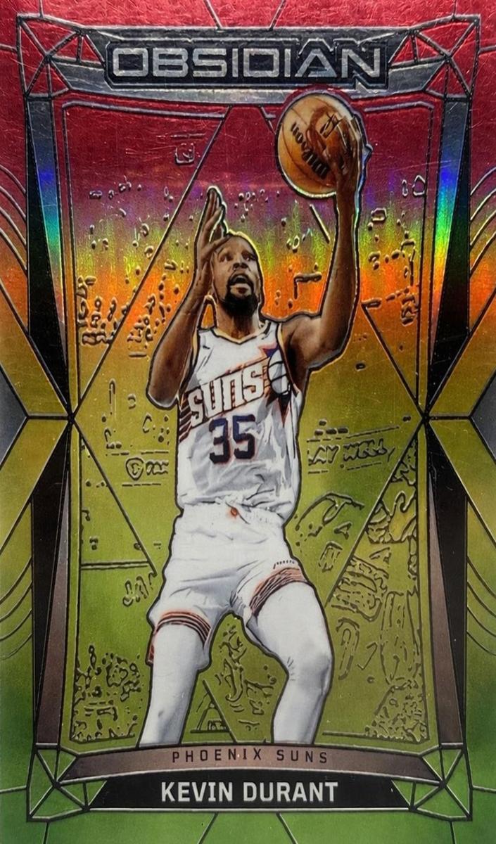 2023 Panini Obsidian Basketball Electric Etch Reggae Flood Kevin Durant #172 PSA 8.5