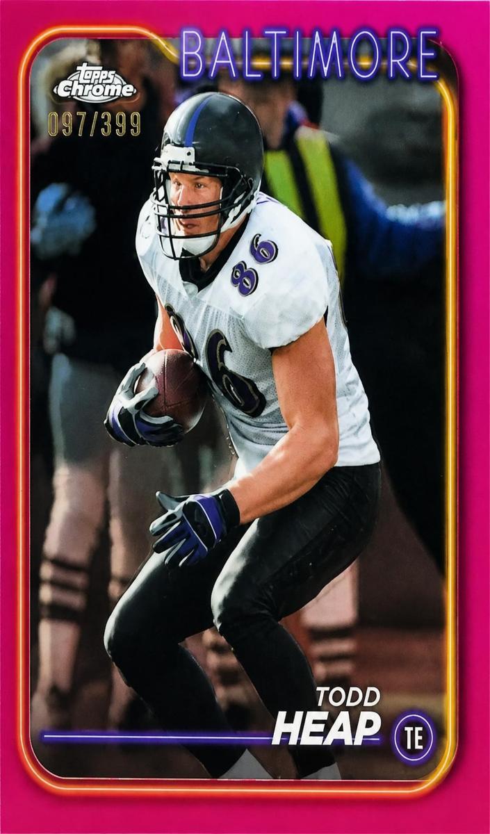 2024 Topps Chrome Football Pink Refractor Todd Heap #6