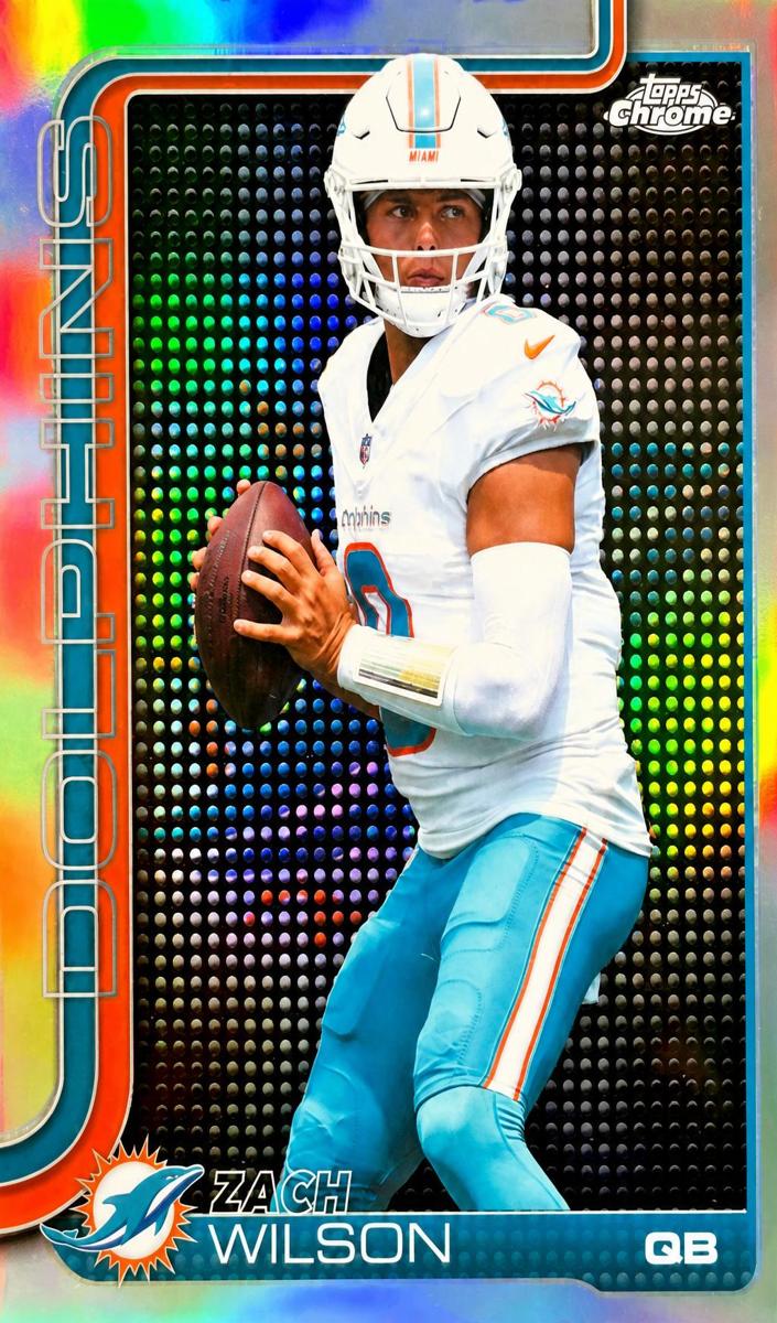 2025 Topps Chrome Football Lightboard Logo Variation Zach Wilson #189