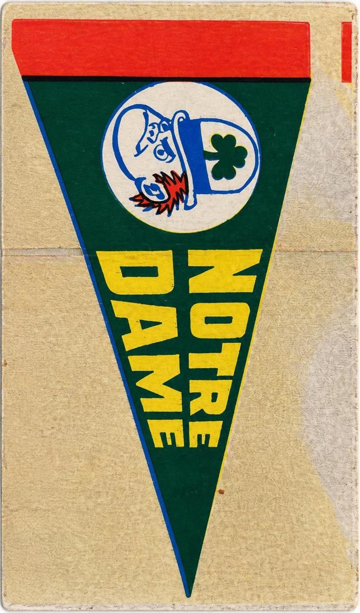 1964 Topps Pennant Stickers Football Notre Dame Irish #NNO PSA 4