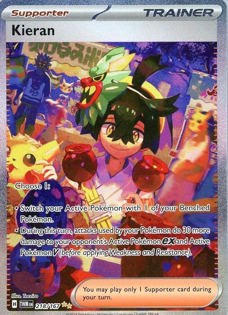 2024 Pokemon Scarlet & Violet Twilight Masquerade Kieran #218