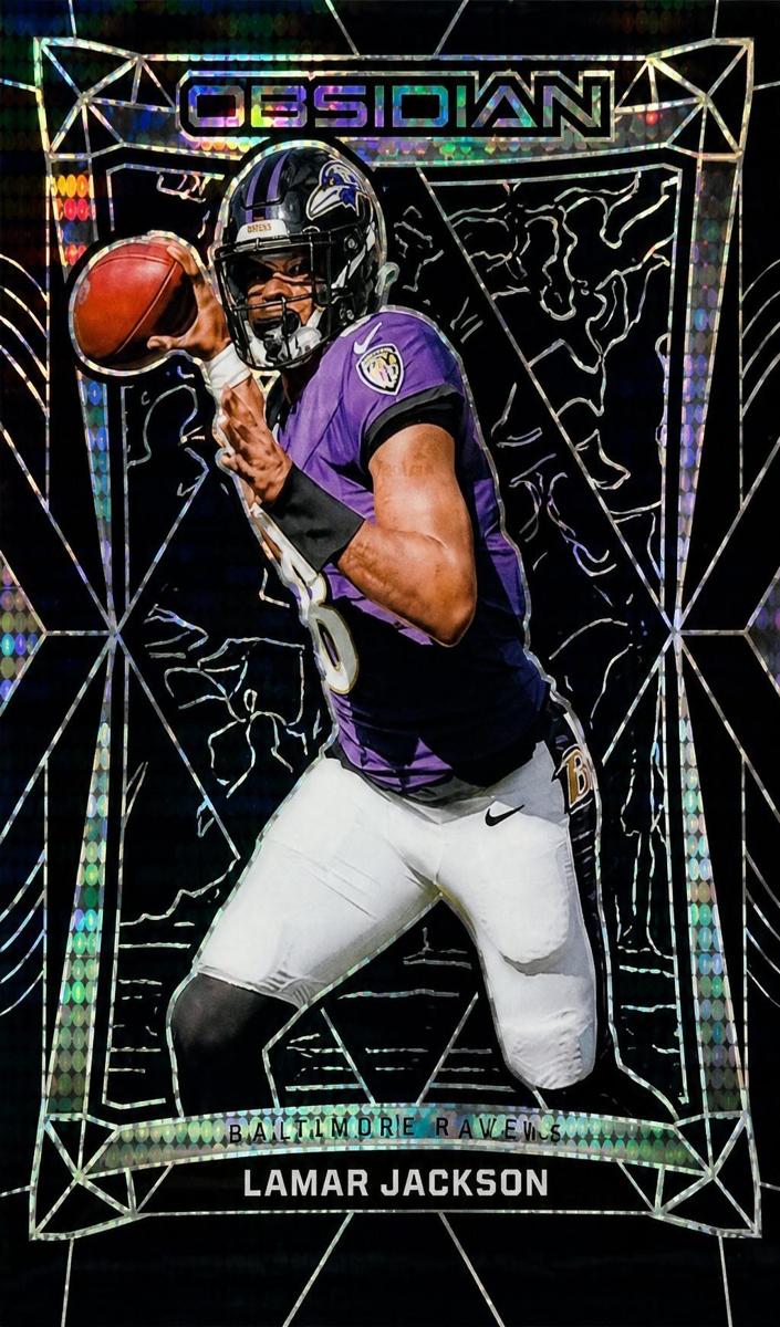 2024 Panini Obsidian Football International Lamar Jackson #13 PSA 10