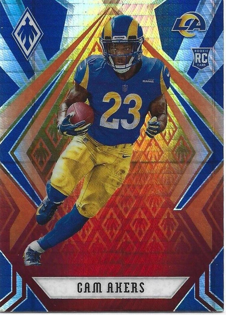 2020 Panini Phoenix Football Fire Burst Cam Akers #124 PSA 9