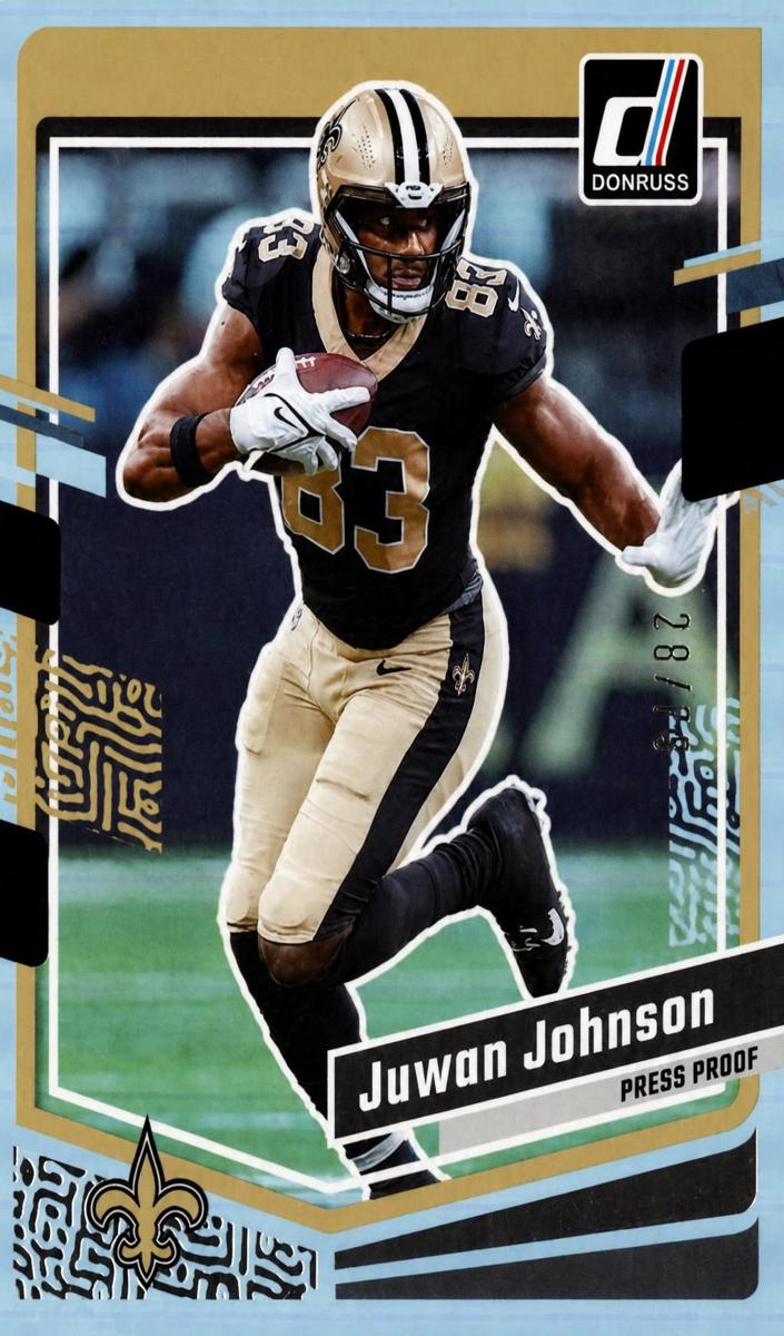 2023 Panini Donruss Football Press Proof Silver Die-Cut Juwan Johnson #215