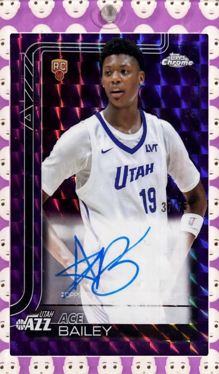 2025 Topps Chrome Basketball Purple Refractor Ace Bailey #TCAR-AB PSA 10