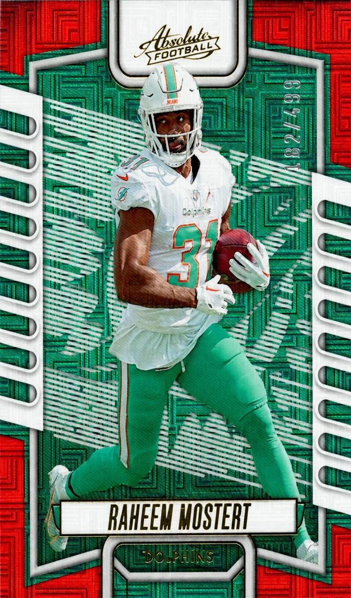 2023 Panini Absolute Football Red Squares Raheem Mostert #40