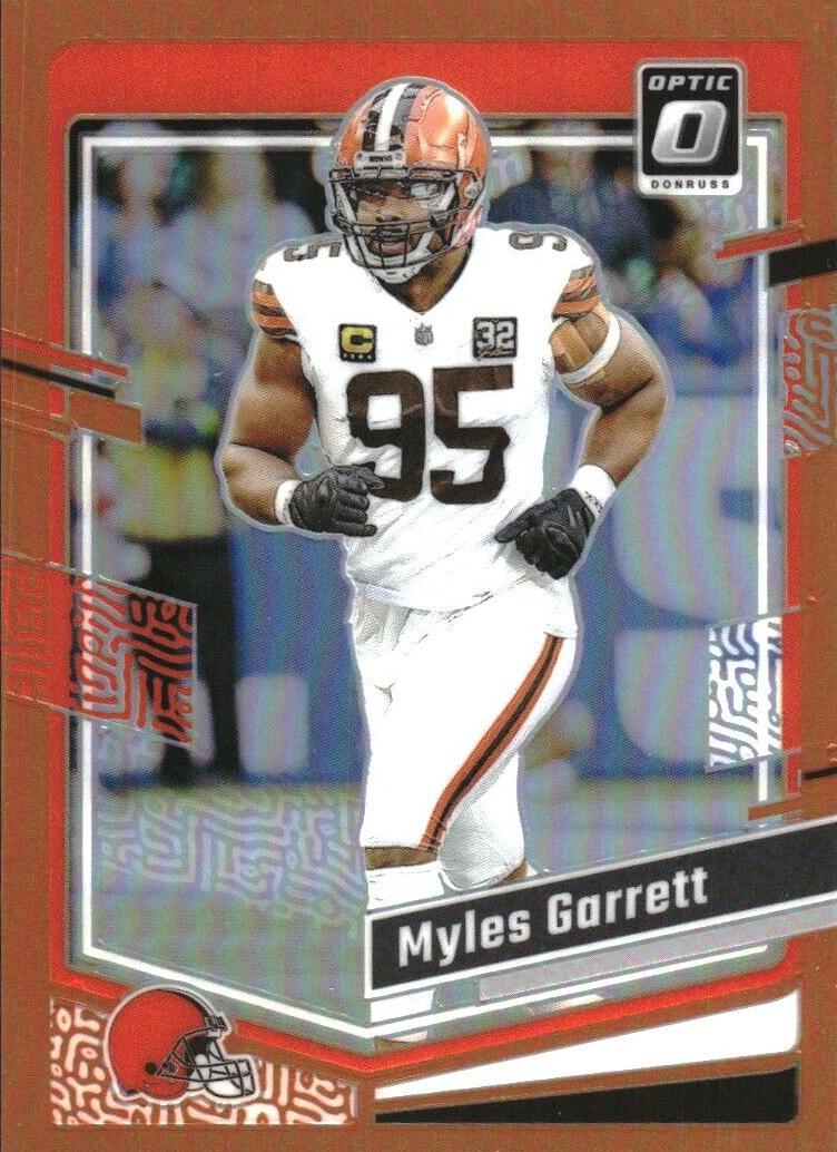 2023 Donruss Optic Football Orange Myles Garrett #199 PSA 10
