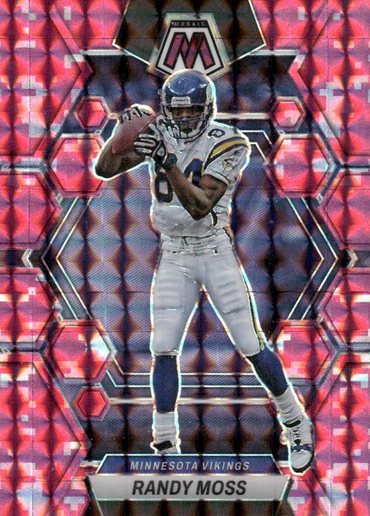 2023 Panini Mosaic Football Camo Pink Randy Moss #155