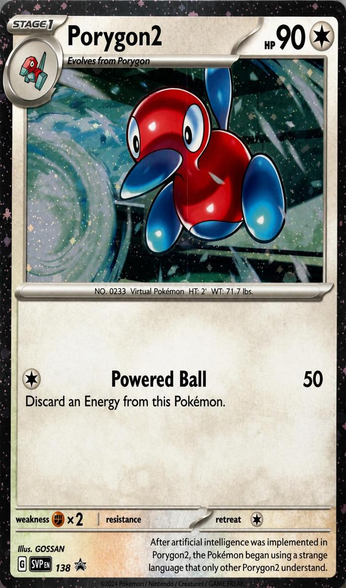 2024 Pokemon Scarlet & Violet Black Star Promos Porygon2 #138 PSA 10