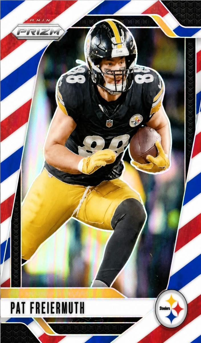 2024 Panini Prizm Football Red White and Blue Pat Freiermuth #244