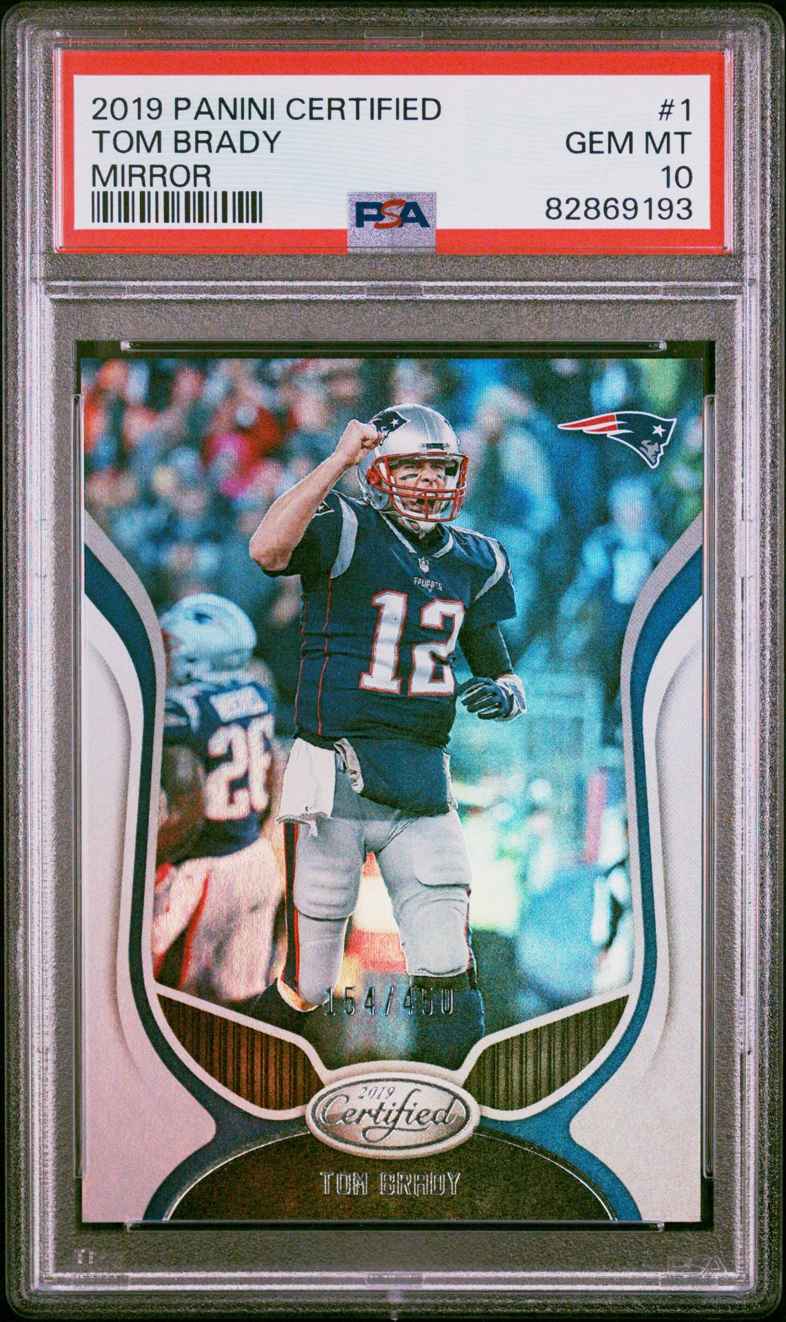 2019 Panini Certified Football Mirror Silver Tom Brady #1