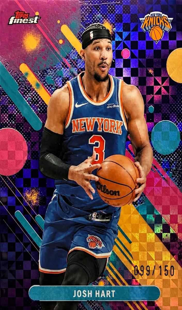 2025 Topps Finest Basketball Purple X-Fractor Josh Hart #28