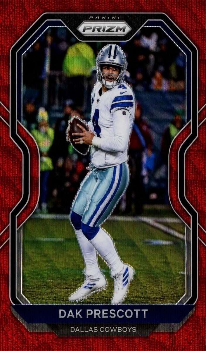 2020 Panini Prizm Football Red Wave Prizm Dak Prescott #150
