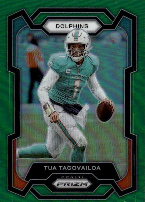 2023 Panini Prizm Football Green Tua Tagovailoa #190 SGC 8.5