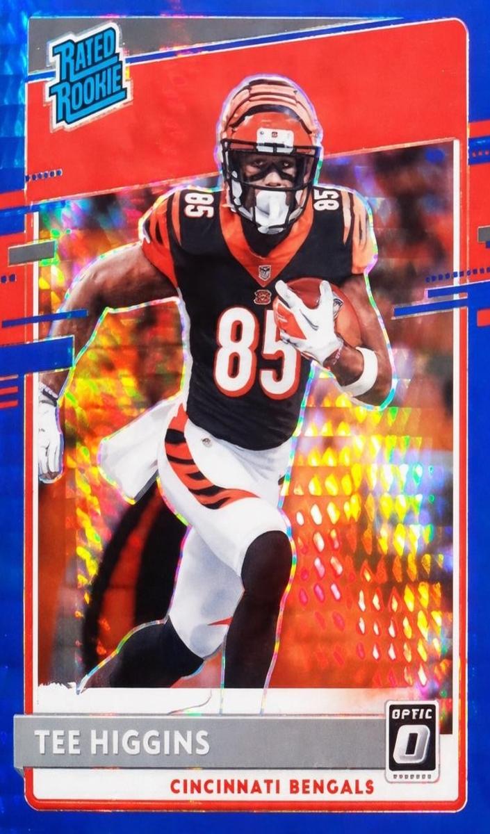 2020 Donruss Optic Football Blue Hyper Tee Higgins #160 SGC 9.5