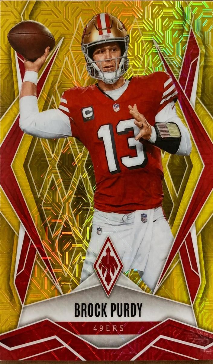 2025 Panini Phoenix Football Yellow Mojo Brock Purdy #33