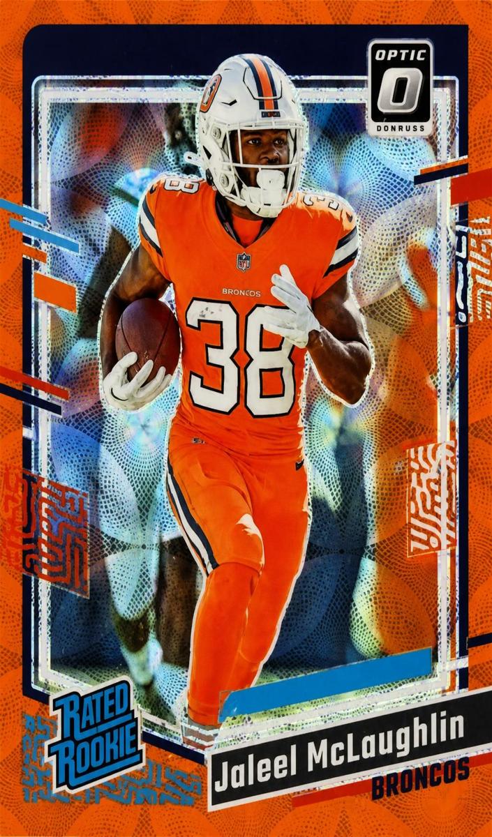 2023 Donruss Optic Football Orange Scope Jaleel McLaughlin #232