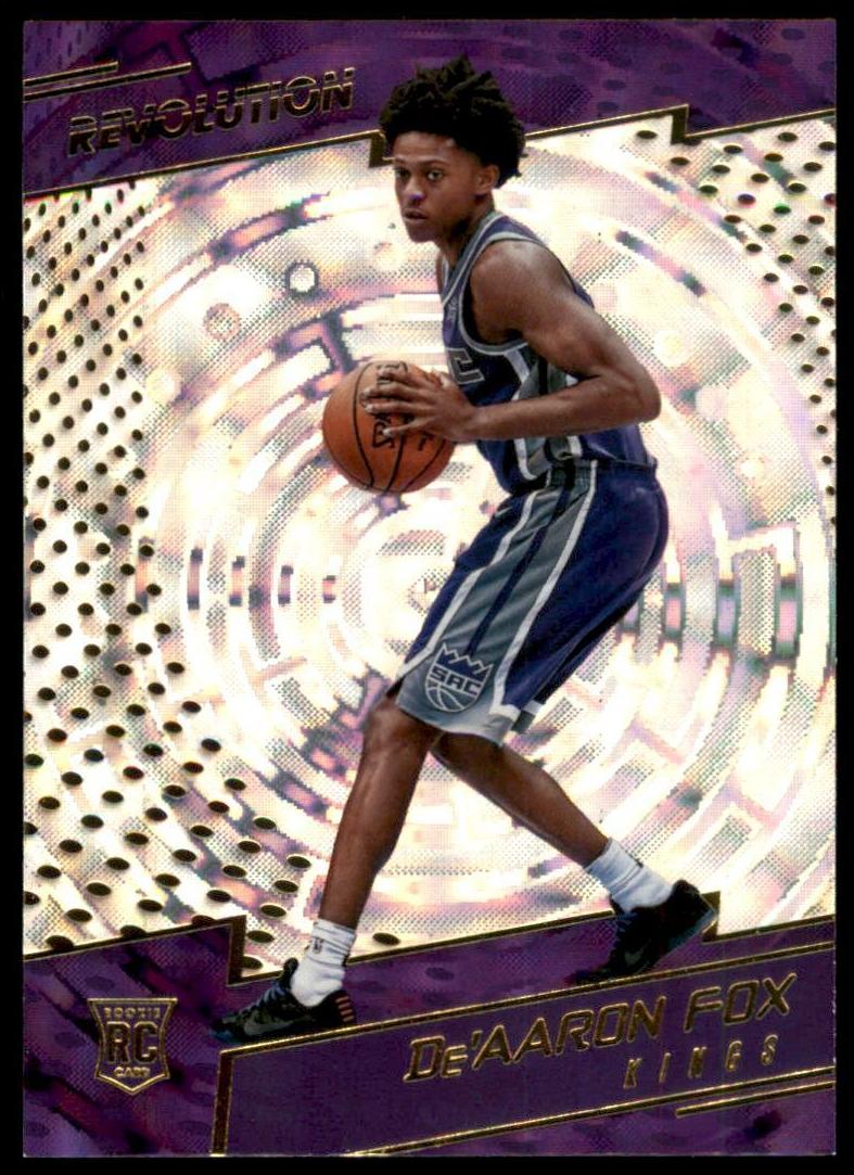 2017 Panini Revolution Basketball Fractal De'Aaron Fox #141 PSA 9