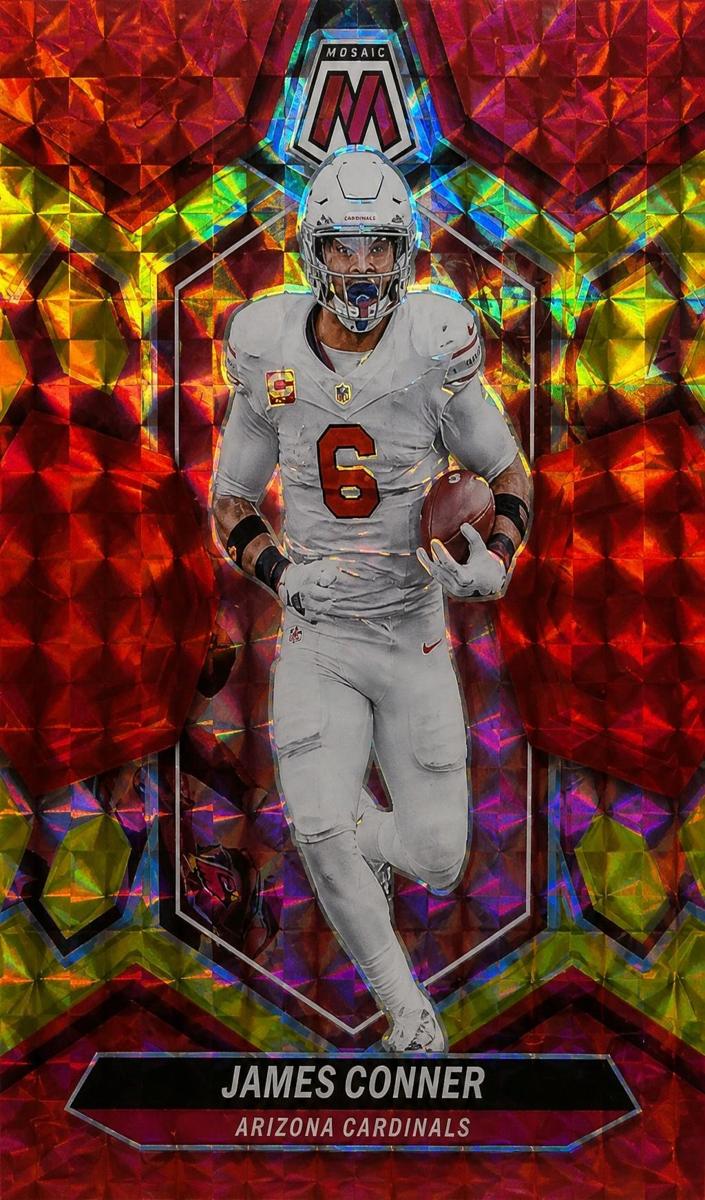 2024 Panini Mosaic Football Choice Fusion Red and Yellow James Conner #2