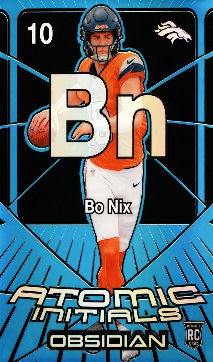 2024 Panini Obsidian Football Blue Bo Nix #15 PSA 9