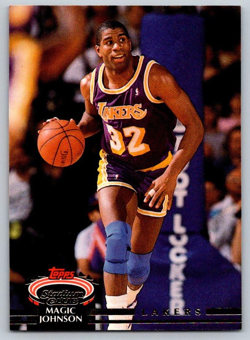 1992 Topps Stadium Club Basketball Magic Johnson #32 PSA 9