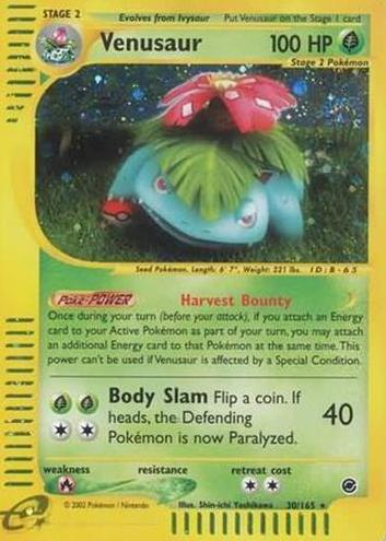 2002 Pokemon Expedition Base Set Venusaur #30 PSA 10