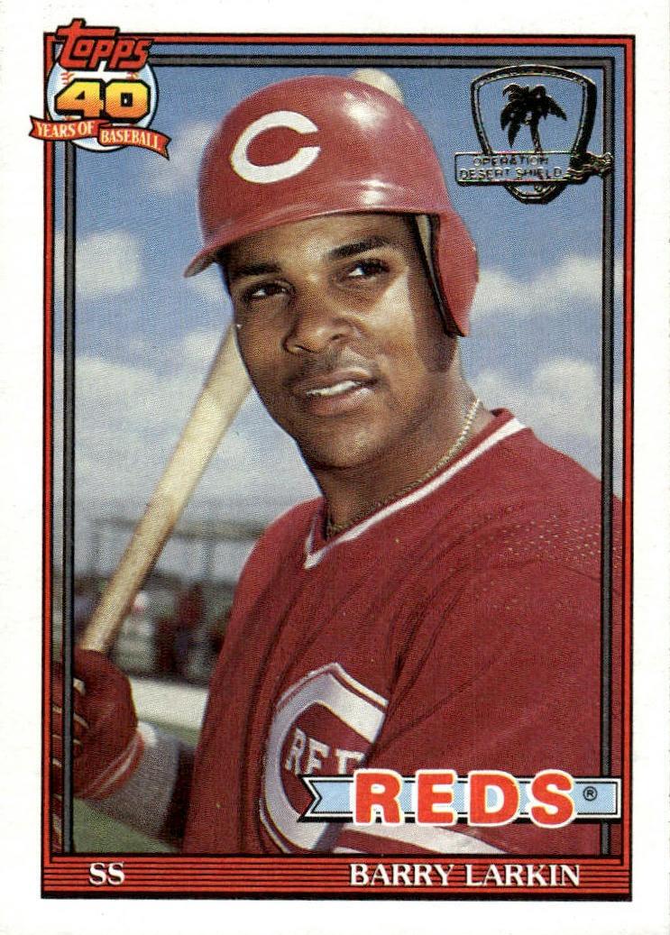 1991 Topps Baseball Barry Larkin #730