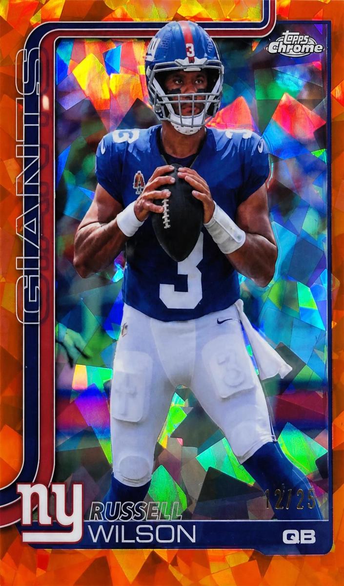 2025 Topps Chrome Sapphire Football Orange Russell Wilson #229