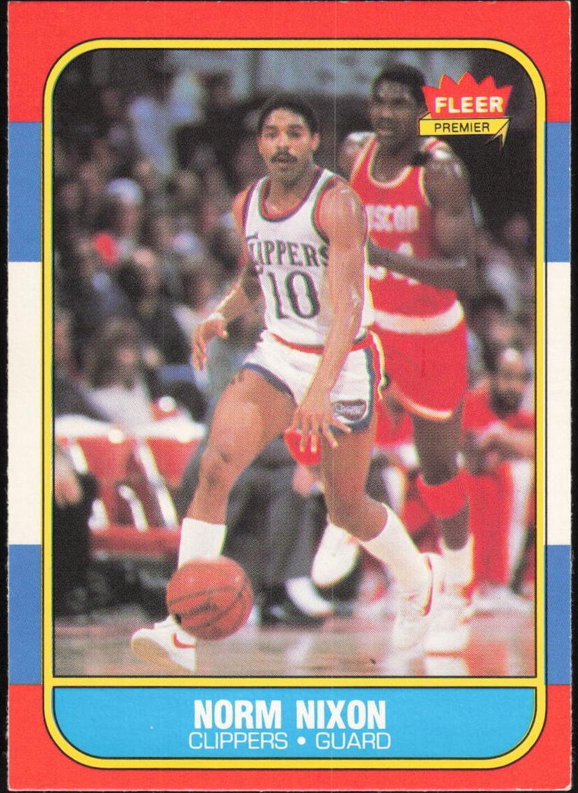 1986 Fleer Basketball Norm Nixon #80
