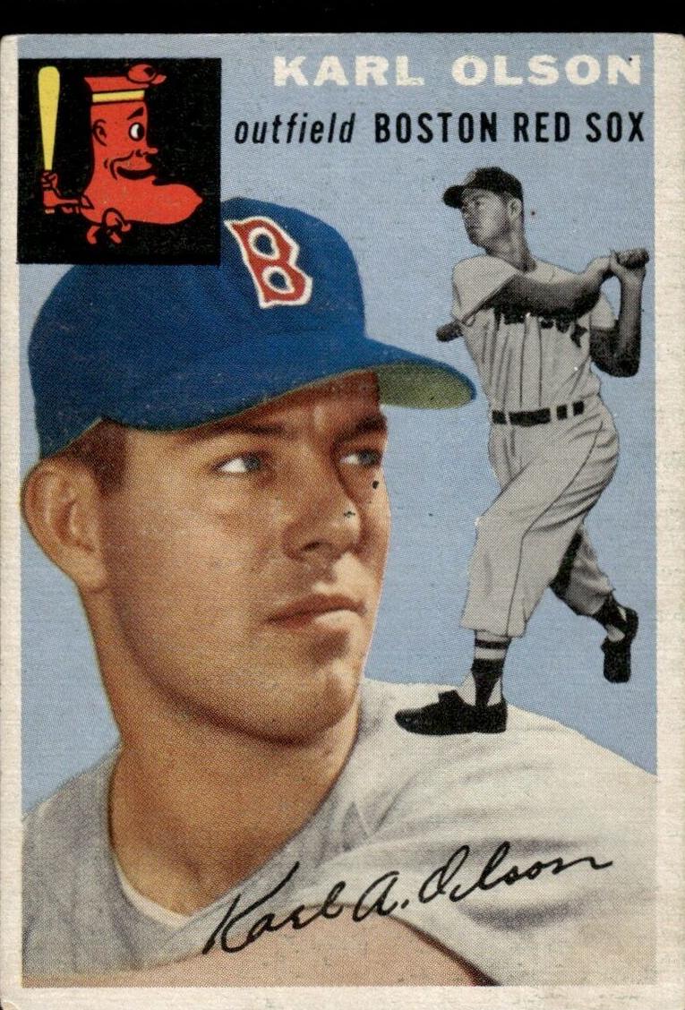 1954 Topps Baseball Karl Olson #186