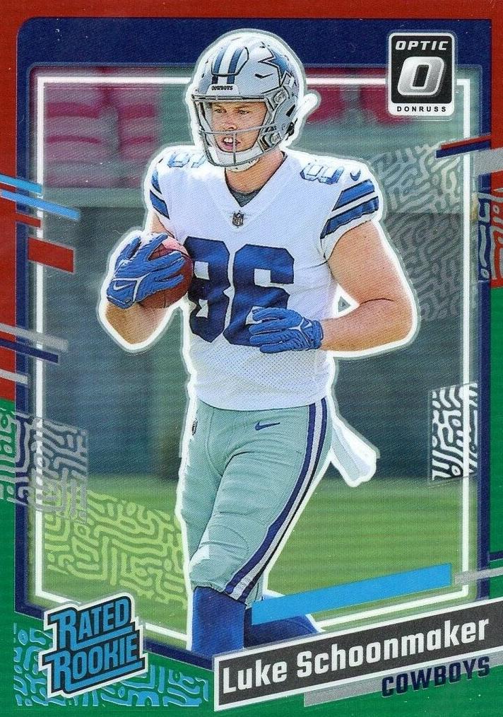 2023 Panini Donruss Football Red Green Luke Schoonmaker #325