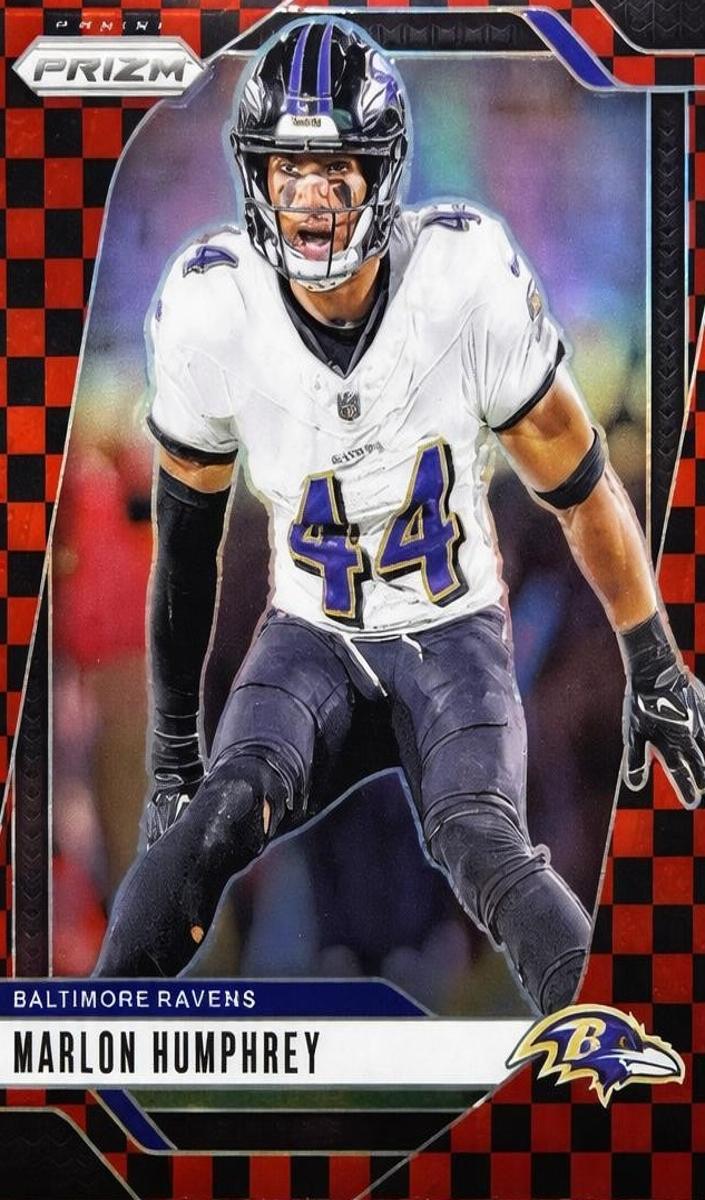 2024 Panini Prizm Football Black and Red Checker Marlon Humphrey #24