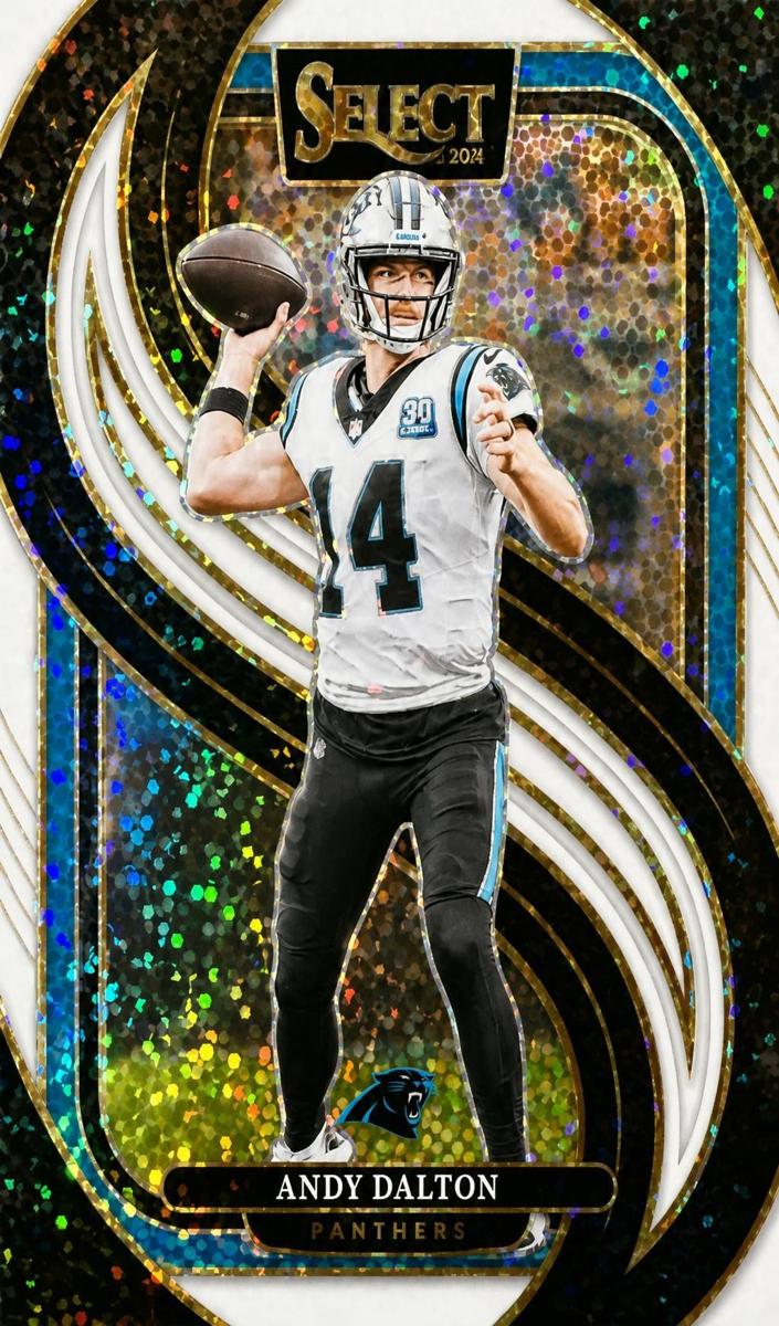 2024 Panini Select Football White Sparkle Andy Dalton #106