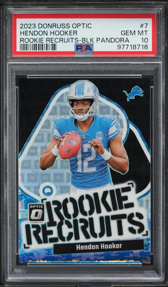 2023 Donruss Optic Football Black Pandora Hendon Hooker #7 PSA 10